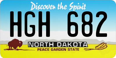 ND license plate HGH682
