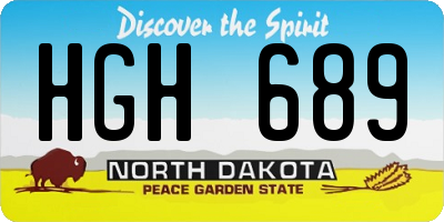 ND license plate HGH689