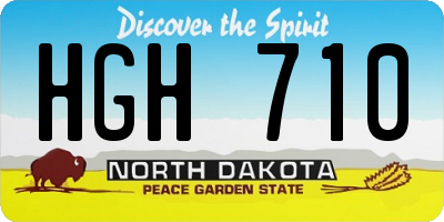 ND license plate HGH710