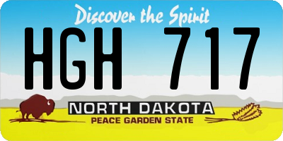 ND license plate HGH717