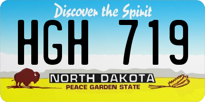 ND license plate HGH719