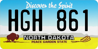 ND license plate HGH861