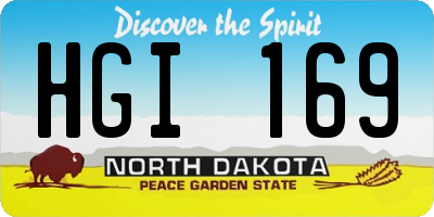 ND license plate HGI169