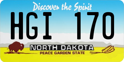 ND license plate HGI170
