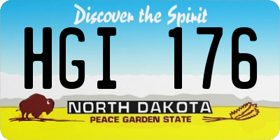 ND license plate HGI176