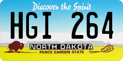 ND license plate HGI264
