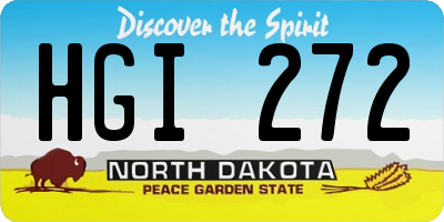 ND license plate HGI272