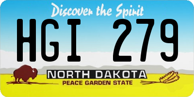 ND license plate HGI279