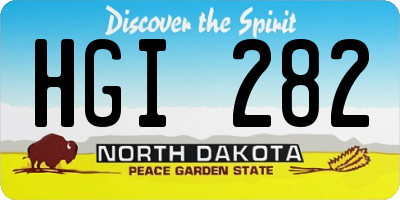 ND license plate HGI282