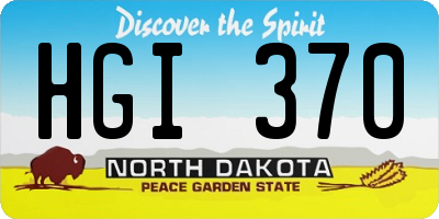 ND license plate HGI370