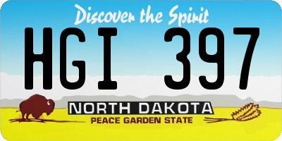 ND license plate HGI397