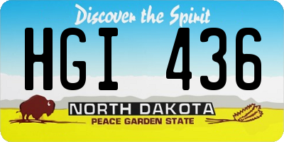 ND license plate HGI436