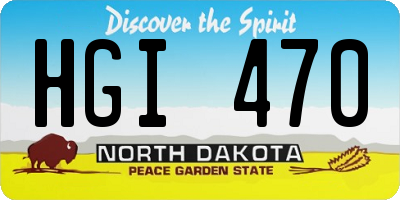 ND license plate HGI470