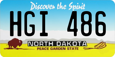 ND license plate HGI486