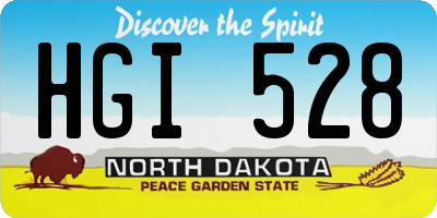 ND license plate HGI528