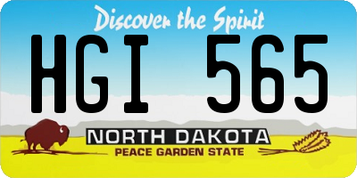 ND license plate HGI565