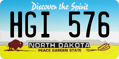 ND license plate HGI576