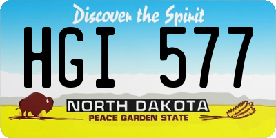 ND license plate HGI577