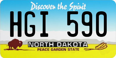 ND license plate HGI590