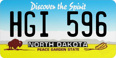 ND license plate HGI596