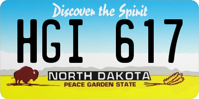 ND license plate HGI617