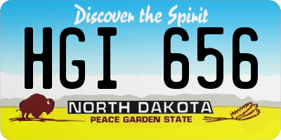 ND license plate HGI656