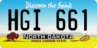 ND license plate HGI661
