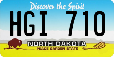 ND license plate HGI710