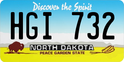 ND license plate HGI732