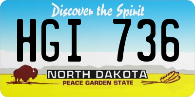 ND license plate HGI736