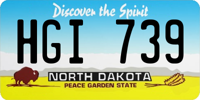 ND license plate HGI739