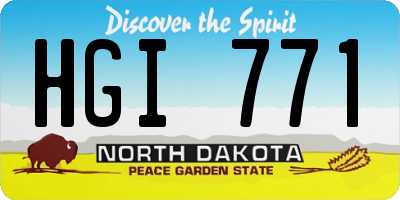 ND license plate HGI771