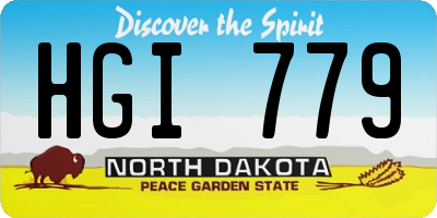 ND license plate HGI779