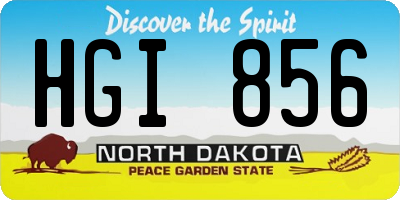 ND license plate HGI856