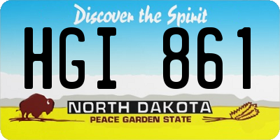 ND license plate HGI861