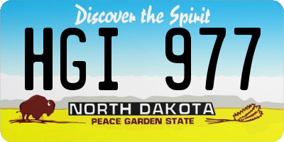 ND license plate HGI977