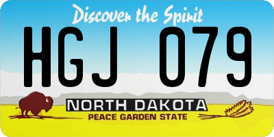 ND license plate HGJ079