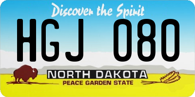 ND license plate HGJ080