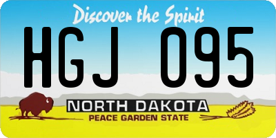 ND license plate HGJ095