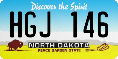 ND license plate HGJ146