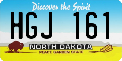 ND license plate HGJ161