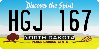 ND license plate HGJ167