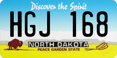 ND license plate HGJ168