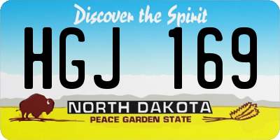 ND license plate HGJ169