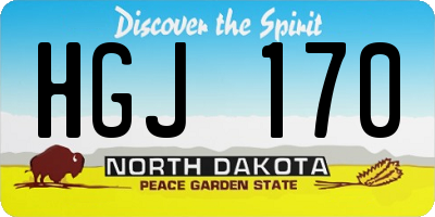 ND license plate HGJ170