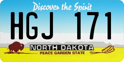 ND license plate HGJ171