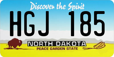 ND license plate HGJ185