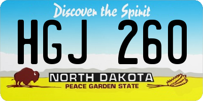 ND license plate HGJ260