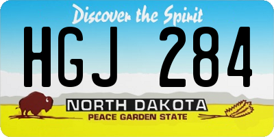 ND license plate HGJ284