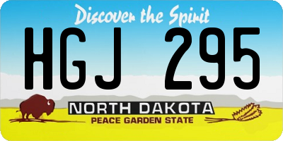 ND license plate HGJ295